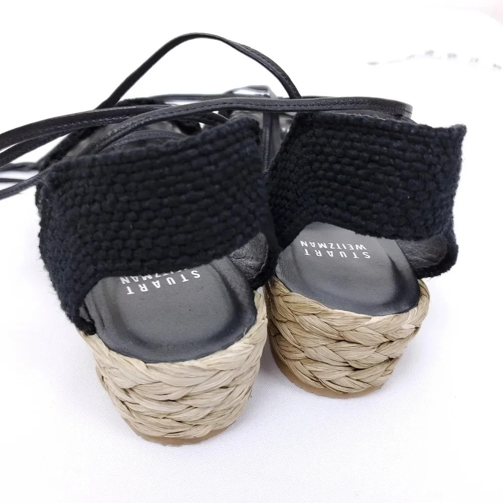 Stuart Weitzman Espadrilles Patterned Eyelet 7m - image 4